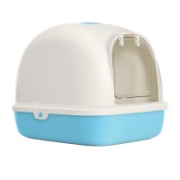 PAKEWAY Large Space Cabin Cat Litter Box Cat Toilet Waterproof Hooded Cat Litter Pan - Large