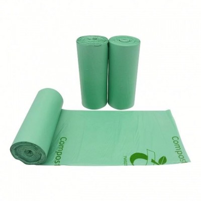 Compostable friendly green customization durable household garbage bags