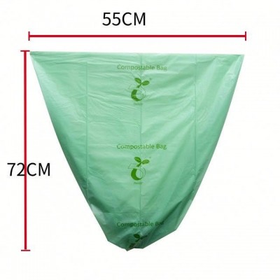 Compostable friendly green customization durable household 30L garbage bags