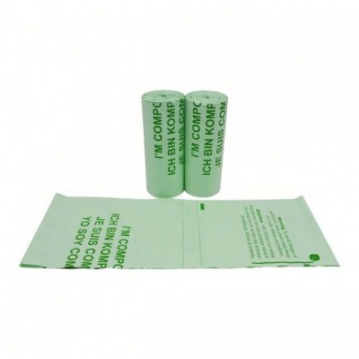 Manufacture supply 8L compostable friendli green customization durable household garbage bags